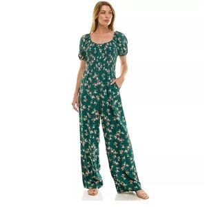 Floral Green Jumpsuit